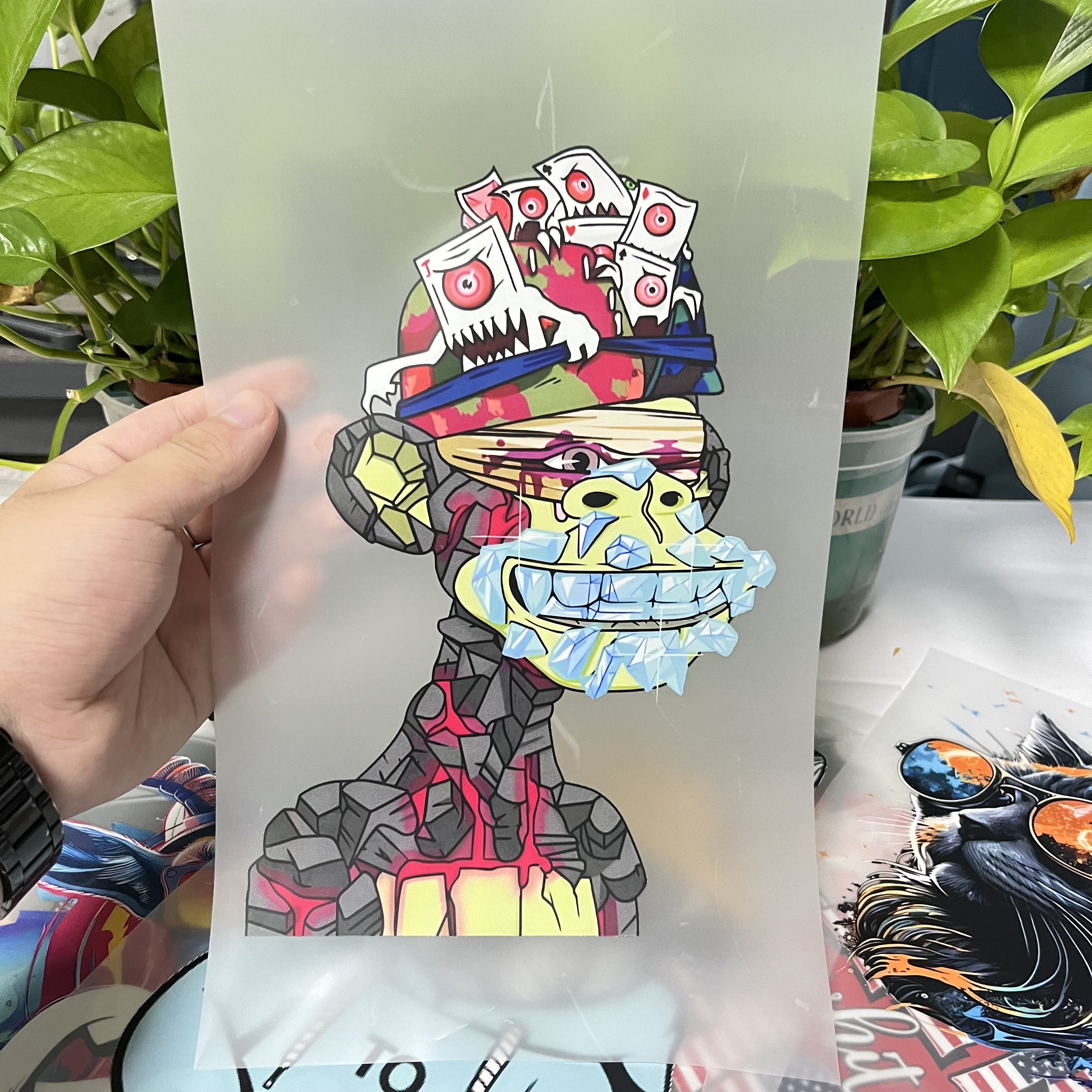 Wholesale High quality heat transfer sticker transfer printing Brand design custom transfers dtf stickers for t-shirts