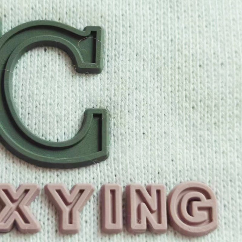 Custom 3D Color Letter Clothing Label TPU Heat Transfer Printing Silicone Garment Labels Washable Garment Shoes Bags Accessories