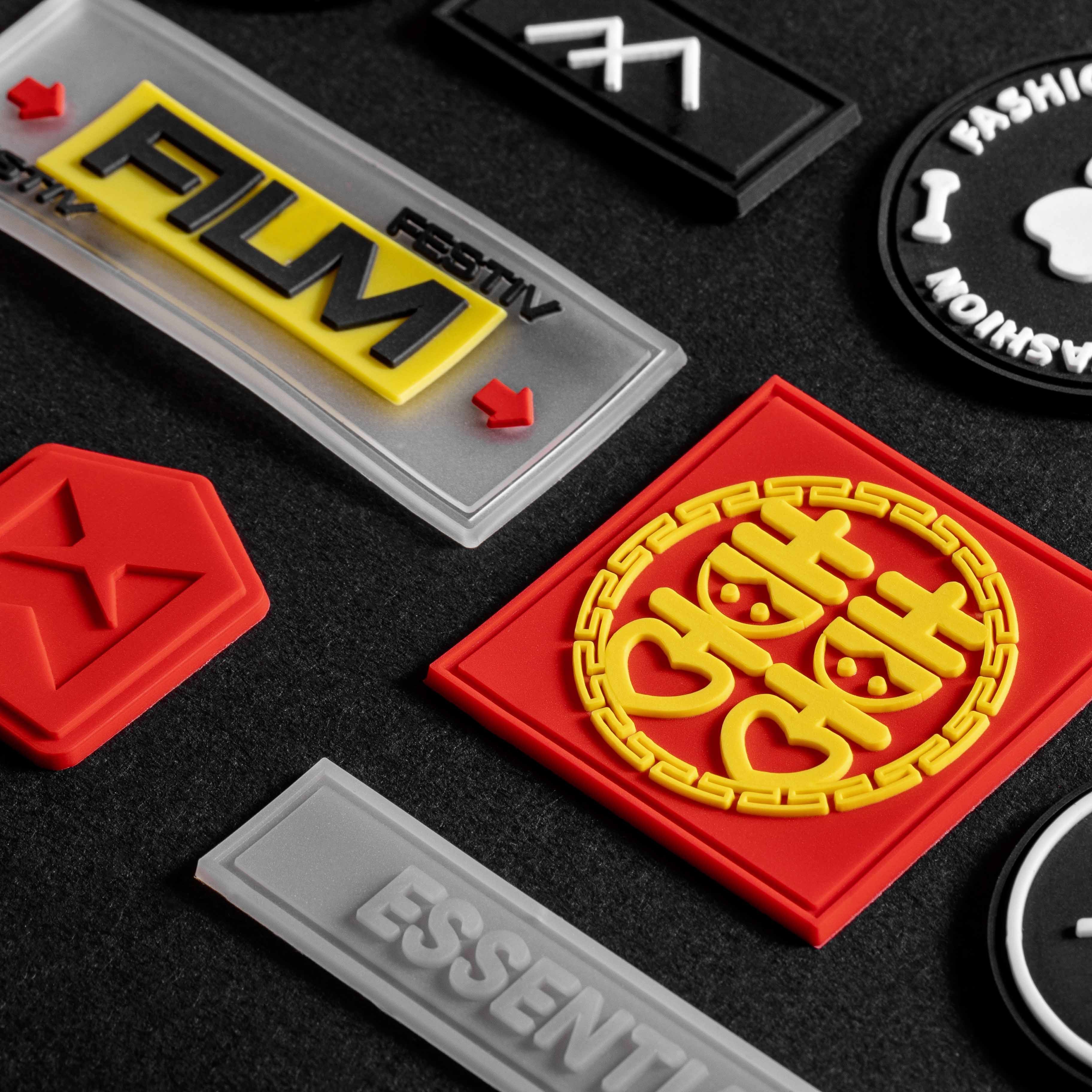 3d silicon neck label heat transfer pvc Label Supplier Custom Embossed silicon labels for clothing