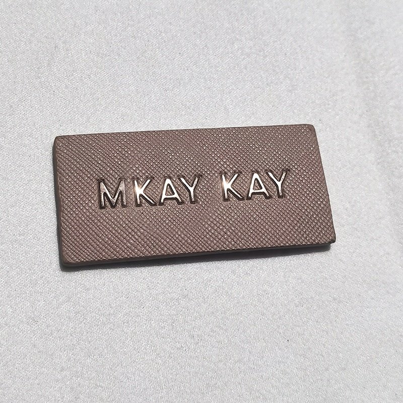 Wholesale custom Embossed TPU 3D logo iron on patches faux leather label Shiny brand Heat transfer print Shiny brand for leather