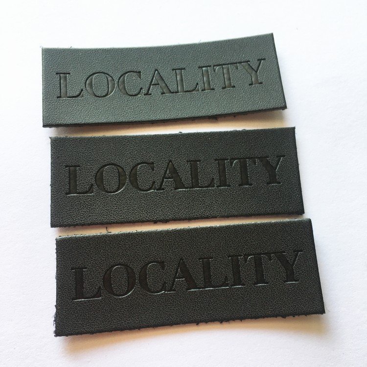 Wholesale custom heat transfer pu leather label patch for jeans