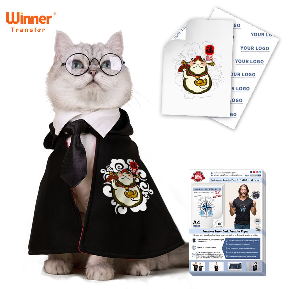 Winner Transfer A3 A4 A+B No Cut Transfer Paper self-weeding laser heat transfer paper for oki laser printer