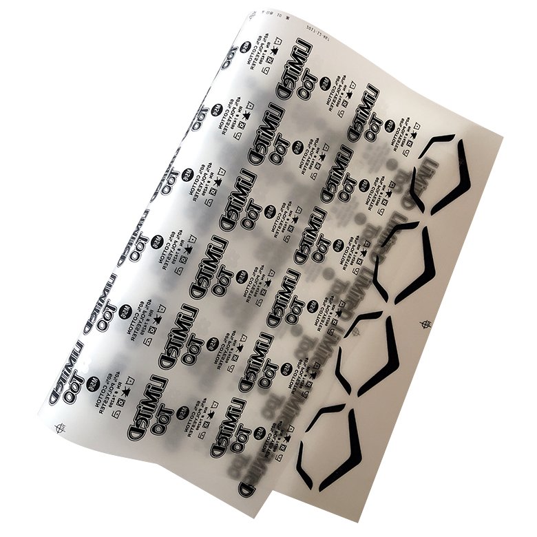 custom size labels dtf printed plastisol heat transfer washable sticker collar label shirt tags neck label