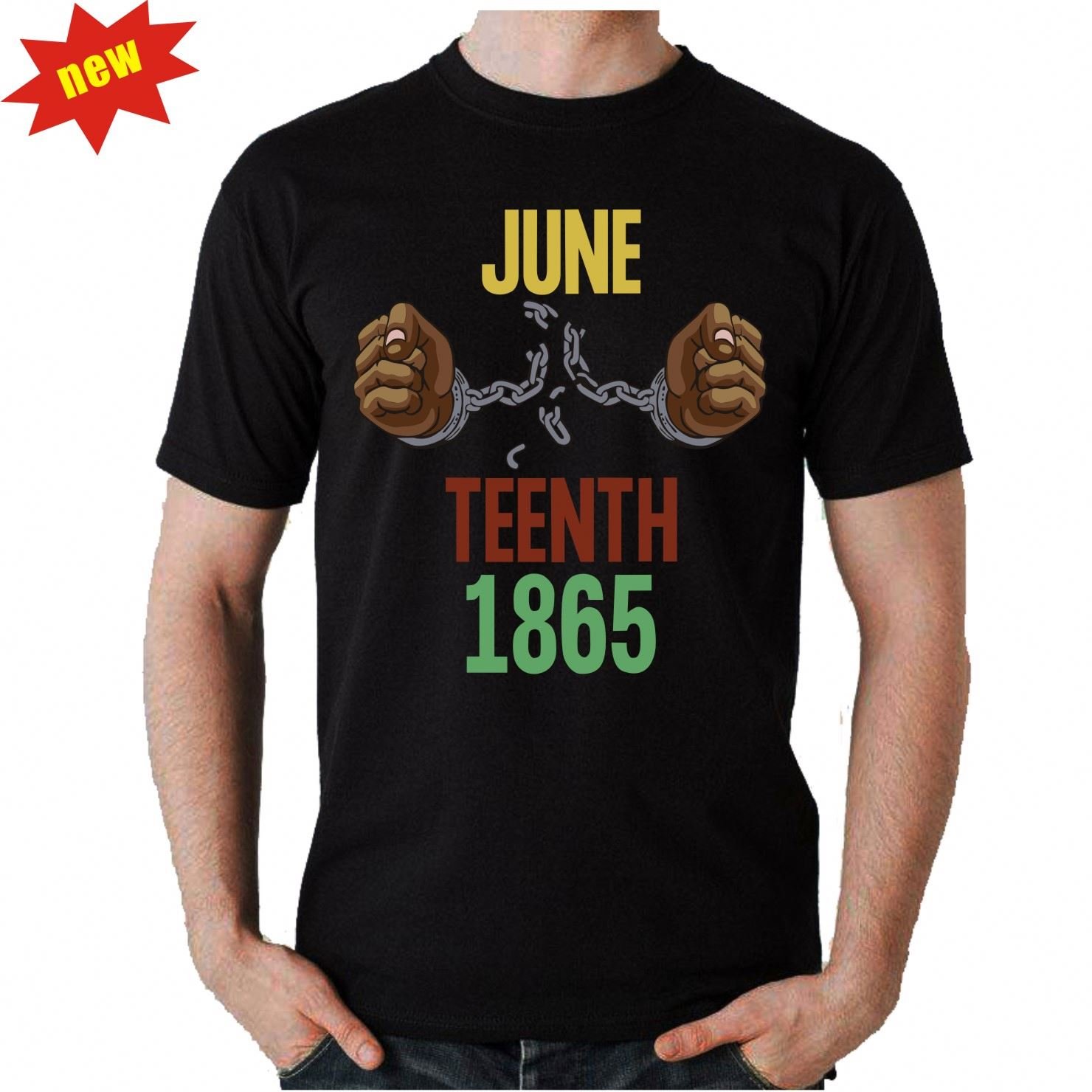 Hot Sell Juneteenth 1865 Glitter Saying Transfer Printing