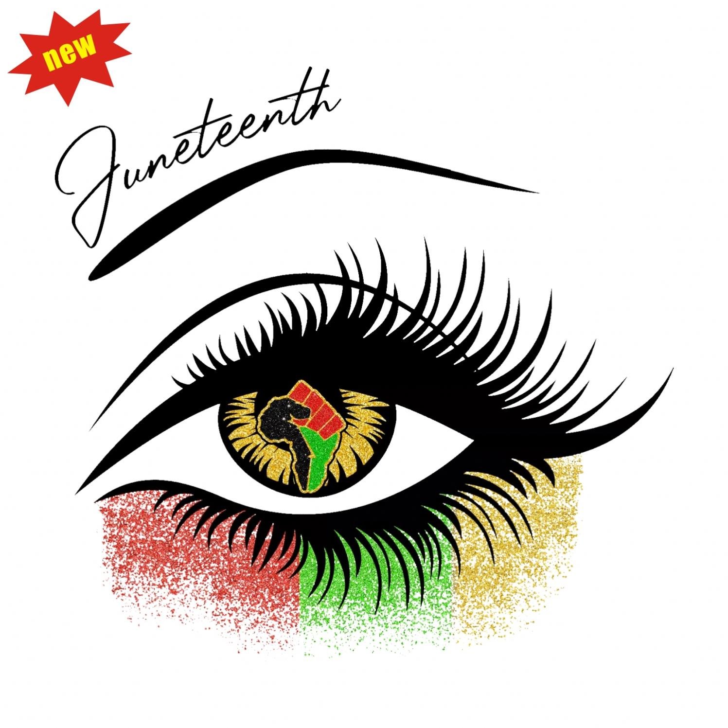 Hot Sell Juneteenth 1865 Glitter Saying Transfer Printing