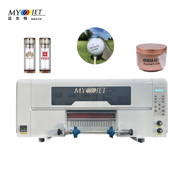 Myjet Oem XP600 A3 Uv Dtf Printer With Laminator Ab Film Pet Transfer Printing All In One Smart Uv Roll-to-Roll Printer