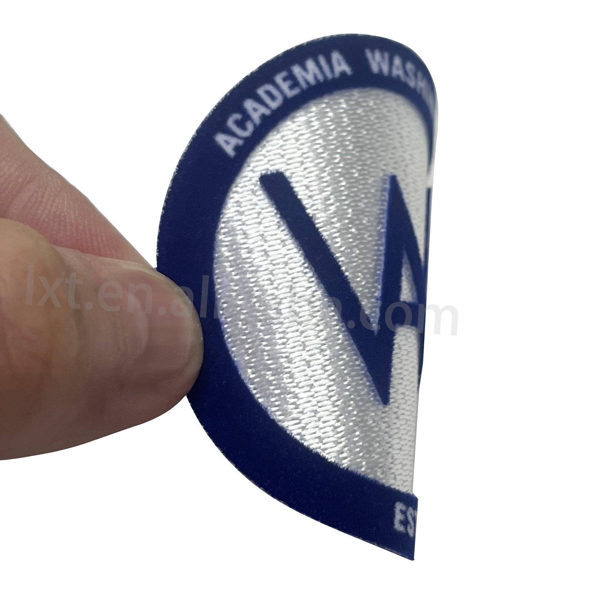 Wholesale custom flock tatami patches with embossed logo flocking heat transfer patches for garment labels