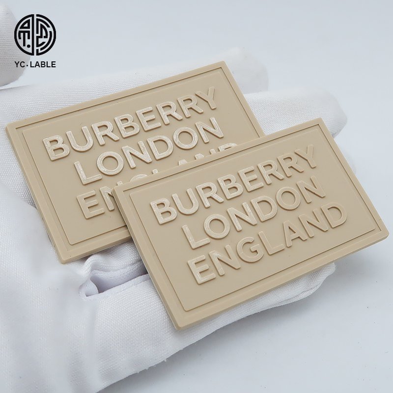 Fashion Down Jacket Patch Logo PVC Patch Badge Silicone Patch Custom Raised Rubber Canvas clothing labels