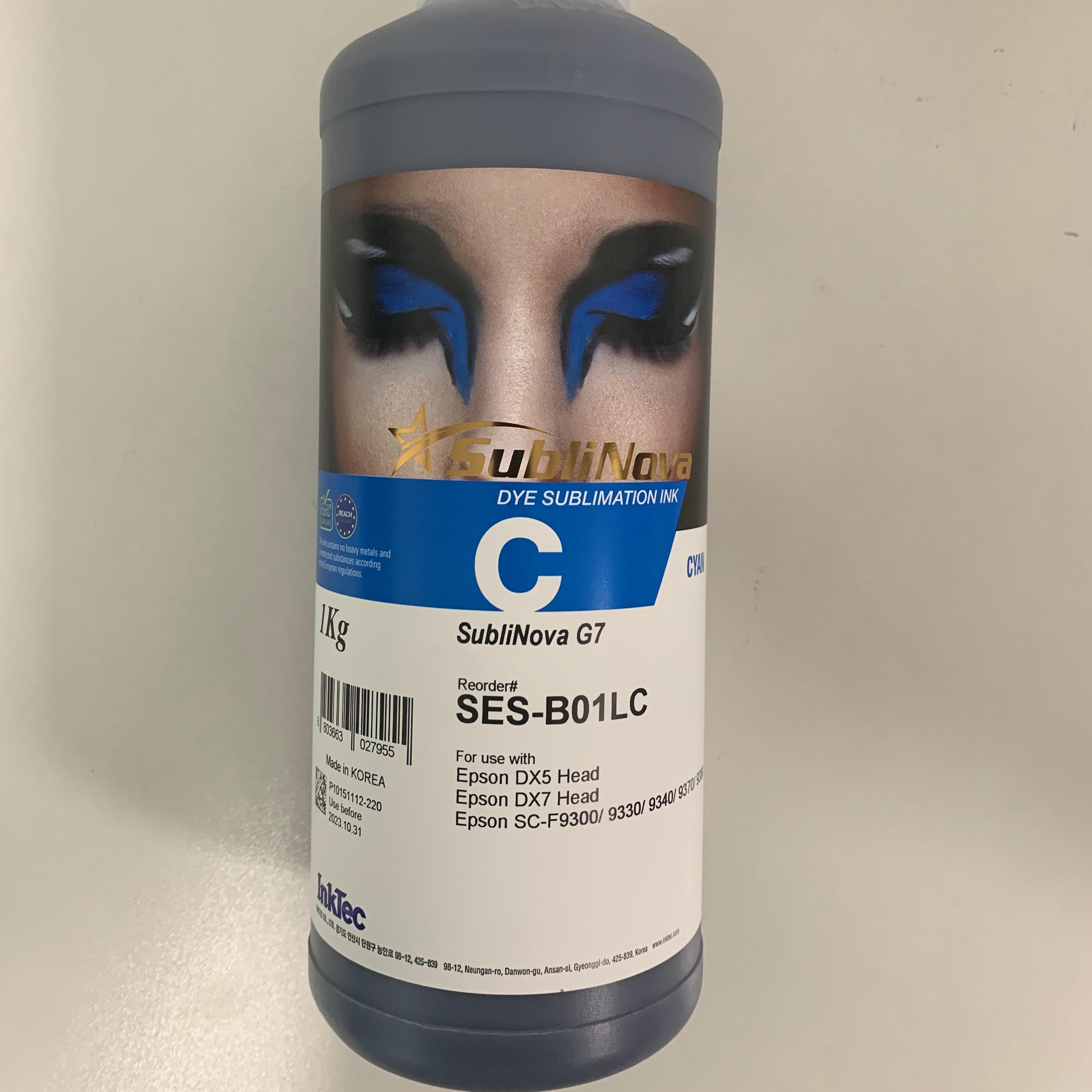 1000ml Inktec sublinova G7 SES HIGH DENSITY ink sublimation for TFP printhead DX5 DX7 Mutoh sublimation printers