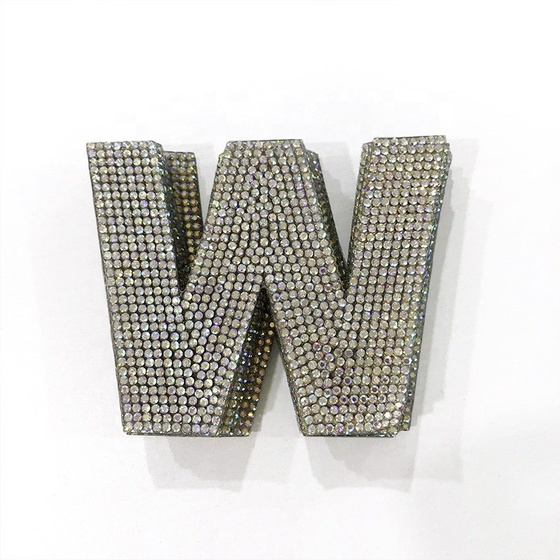 26 A-z Bling Heat Transfer Hotfix Iron On Alphabet Rhinestone Letters
