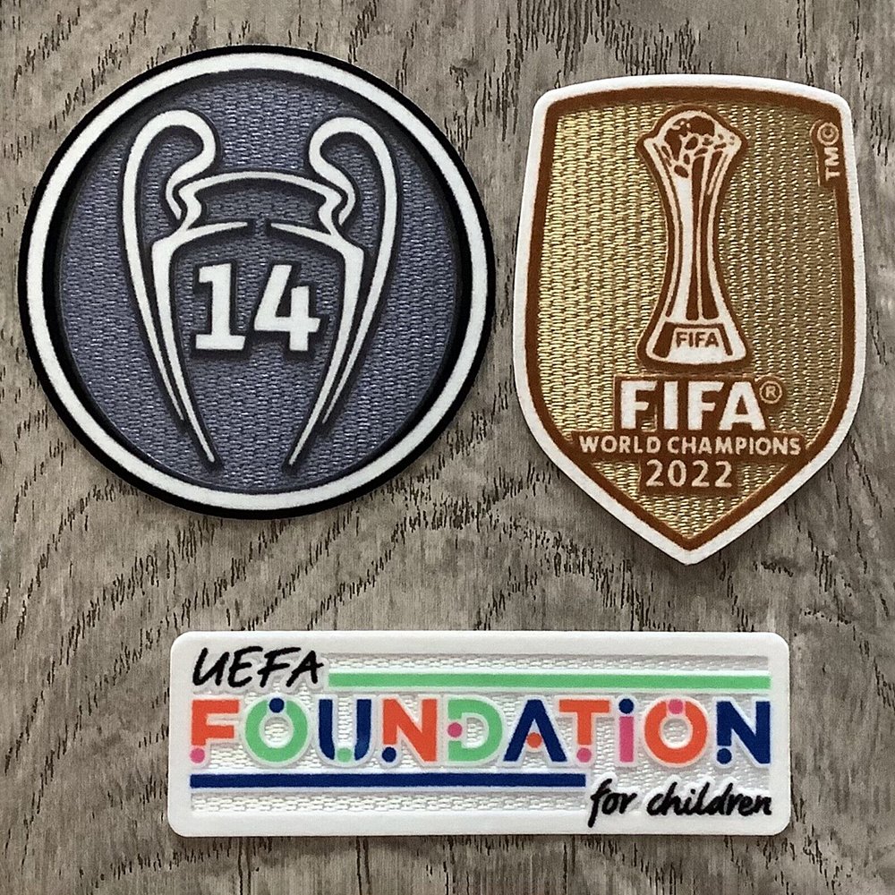 Custom Ucl Champions League Tatami Patch Badges Heat Transfer Sports Football Team Club Jersey LOGO Soccer Ball 3d Flock Patch