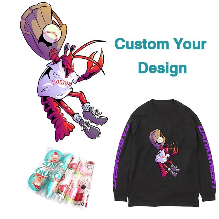 Cheap Sticker Wholesale Custom Printing Cartoon Logo Plastisol Heat Transfer Labels for T Shirts