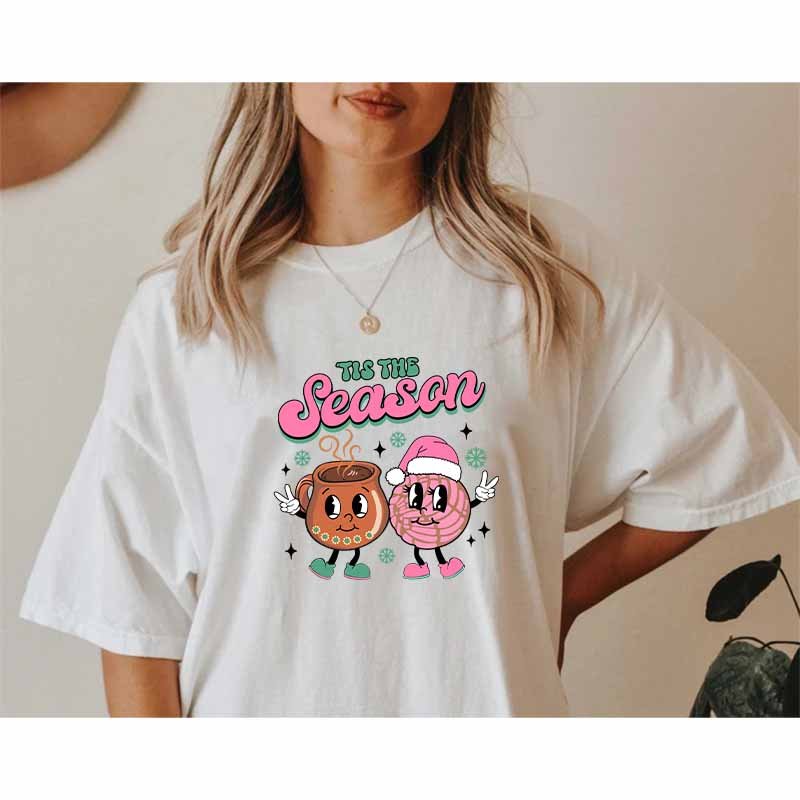 Customization Christmas Dtf Transfers Heat Transfer Printing Custom Diy For T Shirts Print Sticker Diy Cartoon Snacks Appliqued