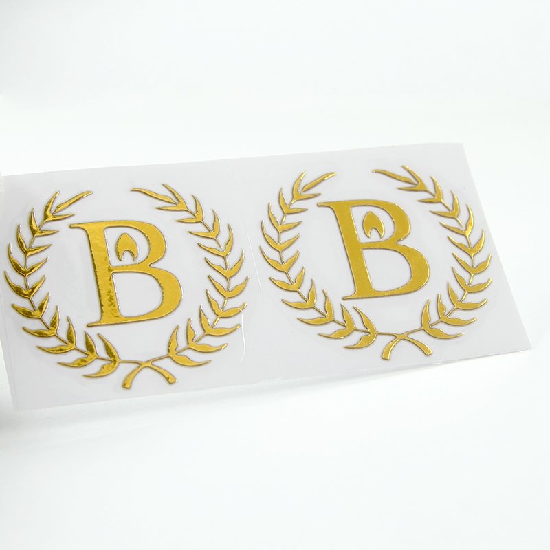 Nickel Sticker Logo Separation Label Hollow Tear Film To Leave The Word Crystal Uv Metal Transfer Sticker For Glass Bottles