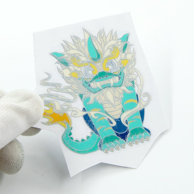 Nickel Sticker Logo Separation Label Hollow Tear Film To Leave The Word Crystal Uv Metal Transfer Sticker For Glass Bottles