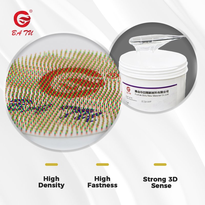 High-Density 3D Silicone Toothbrush for Clothing Printing Transfer Applied in Fabric Screen Printing with High-quality Inks