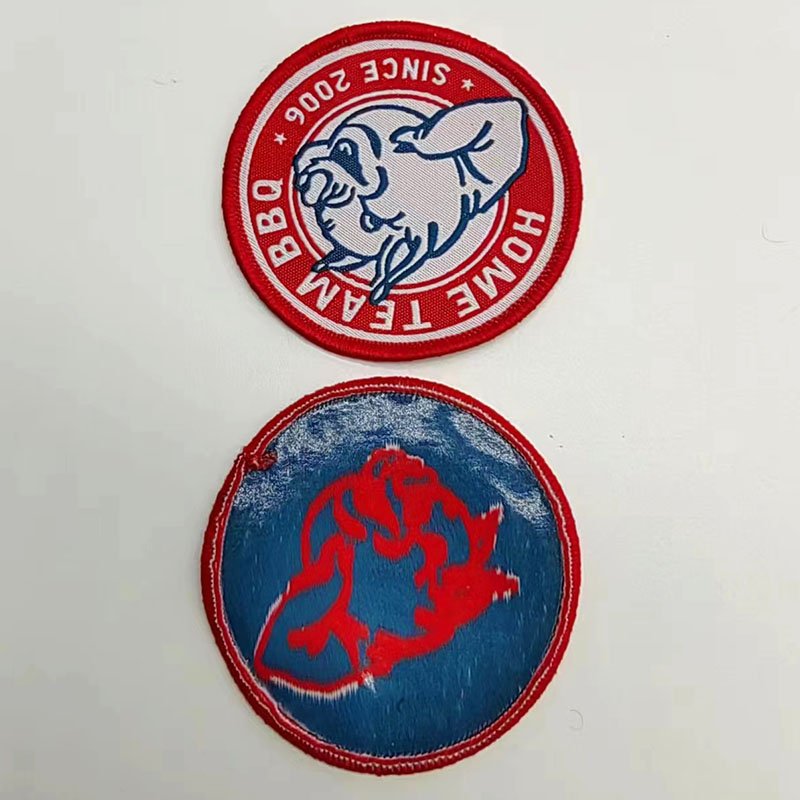 Personalized Design Heat Transfer Printing Custom Football Team Club Logo 3D Flock Patches Iron On Clothing Fabrics