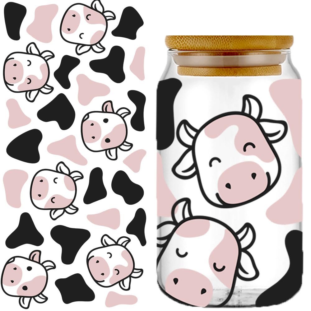 UV Color Print 16oz 20oz 24oz Cold Cups Custom Designs Decals Wraps for Mugs Glass Cans Cheap Uv Dtf Transfer Printing