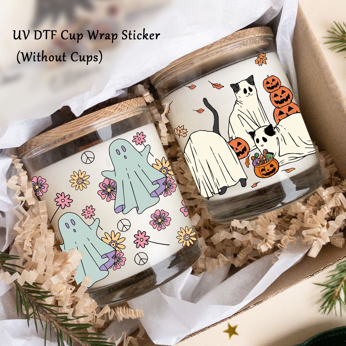 wholesale Good Selling 16oz Libbey UV DTF Cup Wraps Tumbler Logo Ready to Ship Transfer Printing For Glass Can UV DTF Cup Wraps