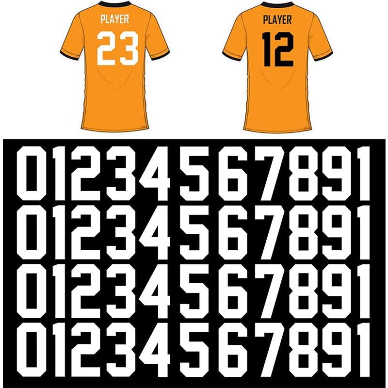 cheap Heat Transfer Vinyl team numbers Basketball soccer jersey logo dtf printed sticker for t-shirts heat transfers