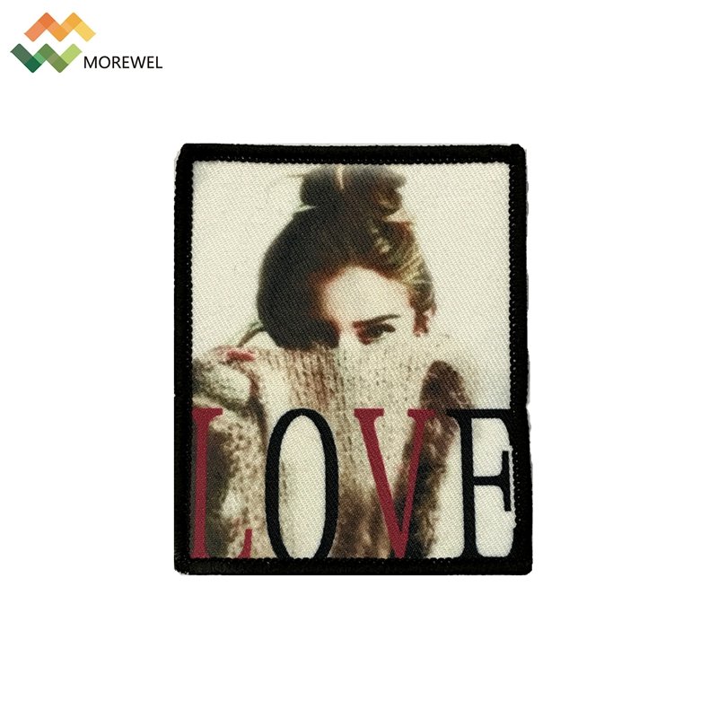 Sew on custom sublimation printed patches iron on patches for clothing