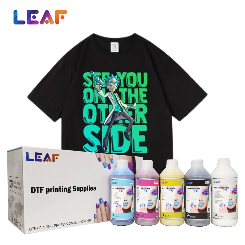LEAF Hot Sale Premium 1000ml DTF CMYK White Pigment DTF Ink For DTF Printer T-shirt Transfer Printing