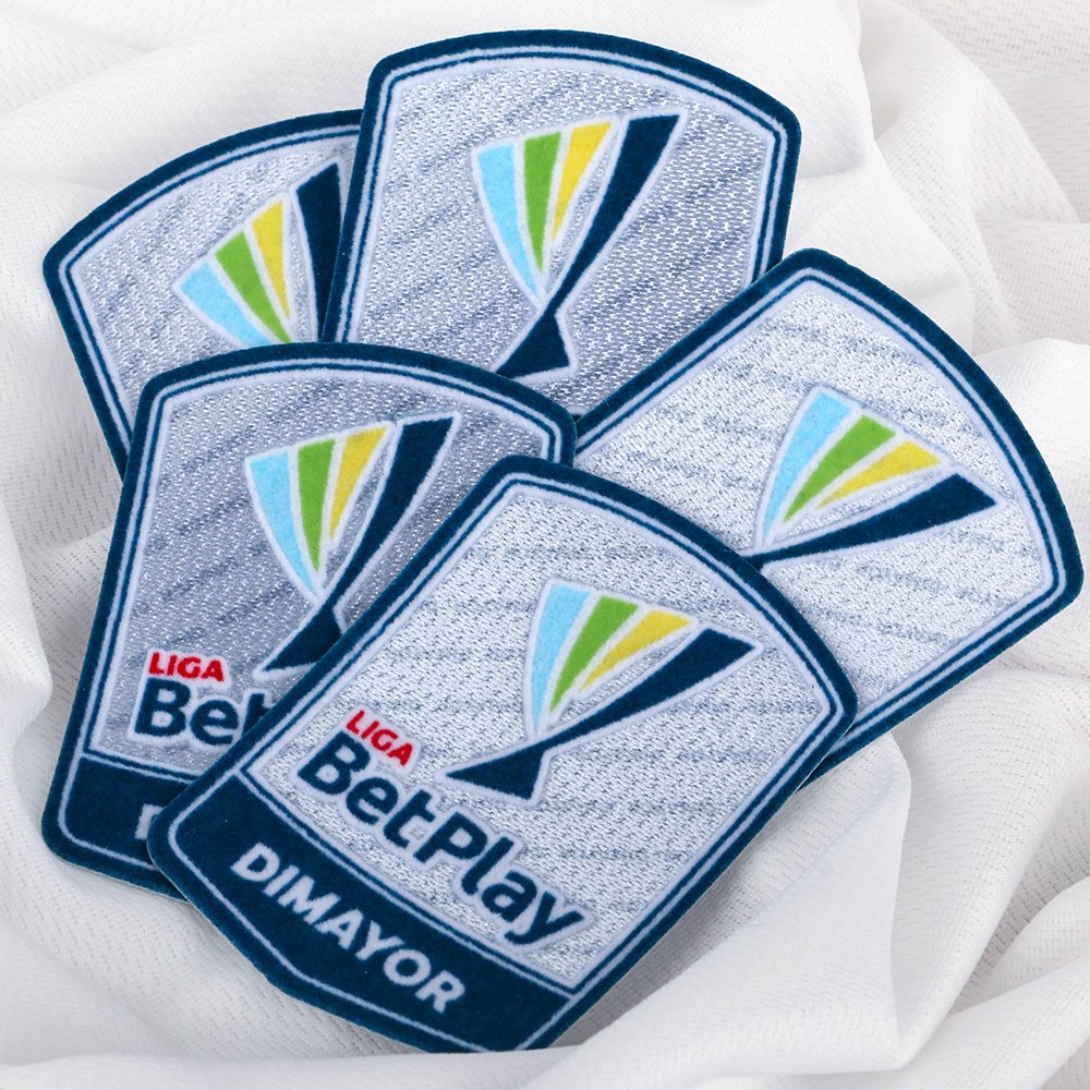 Factory Custom Football Logo Heat Transfer Printing Flock Patches with Iron on