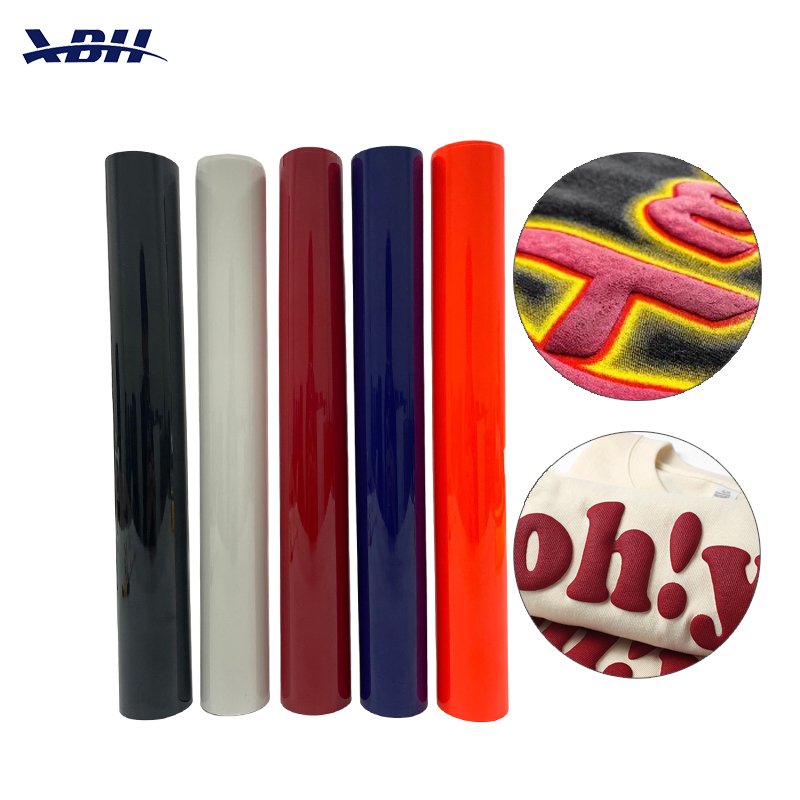 Custom Color Iron On 3D Puff Print Heat Transfer Vinyl HTV Design Foam Letter Printable Puff Film