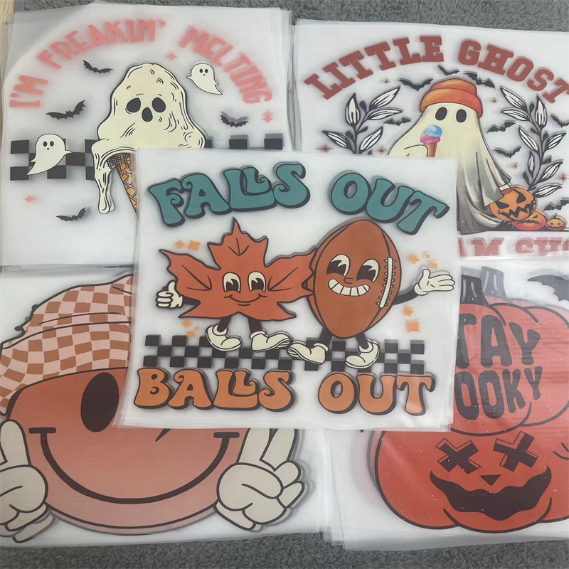 New hot sale Dtf Transfers Heat Transfer Designs Ready to Press Logo Film Iron On Sticker Heat Transfer Prints On Garments