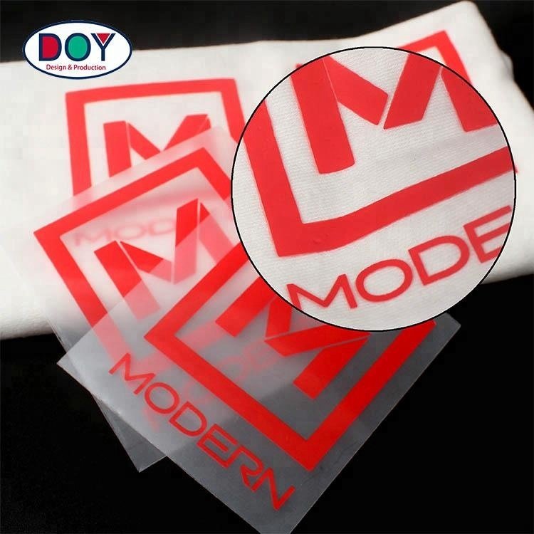 Apparel Accessories Maker Custom Printing Embossed 3D Silicone Logo Heat Transfer Stickers Labels for Clothing