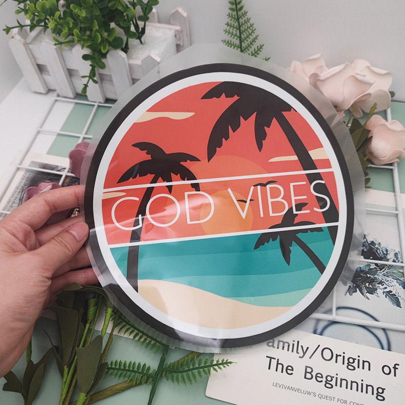 2025 Custom Iron on PET Heat Transfer Logo Stickers Transfer Sheet with High Quality