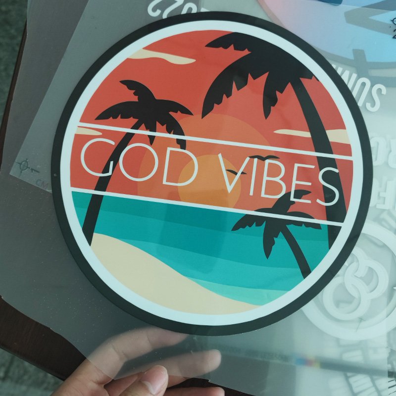 2025 Custom Iron on PET Heat Transfer Logo Stickers Transfer Sheet with High Quality