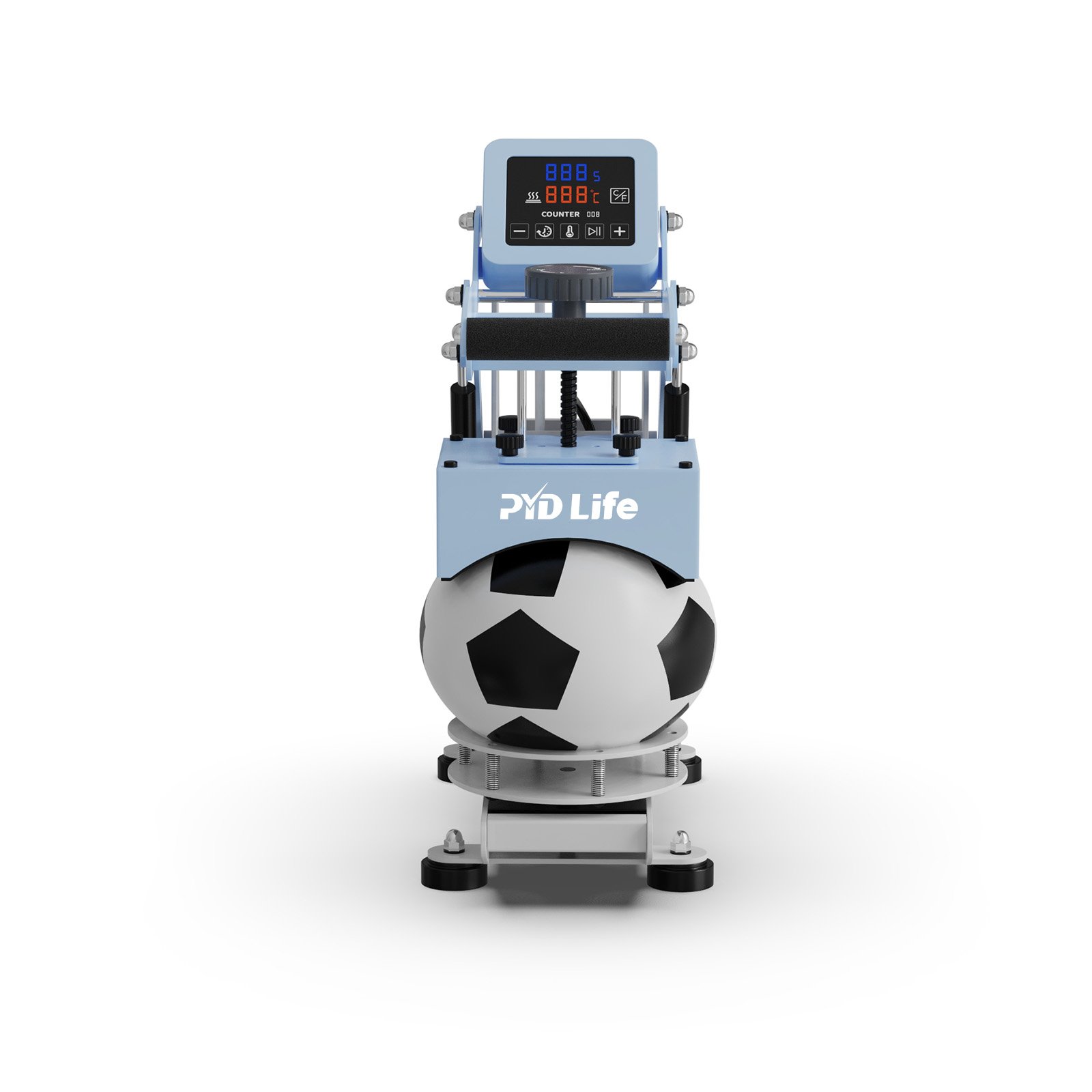 PYD Life Custom Logo Ball Heat Press Sublimation Printing on Football Basketball Volleyball Heat Transfer Machine