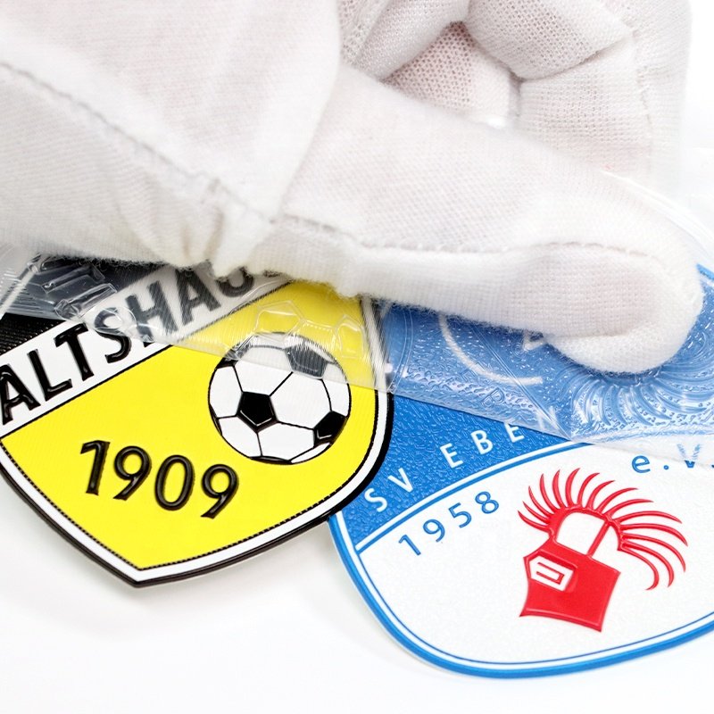 Garment Label Brands Luxury print Custom High Frequency Iron On Debossed Stamped 3d Patch Tpu Heat transfer Clothing Labels