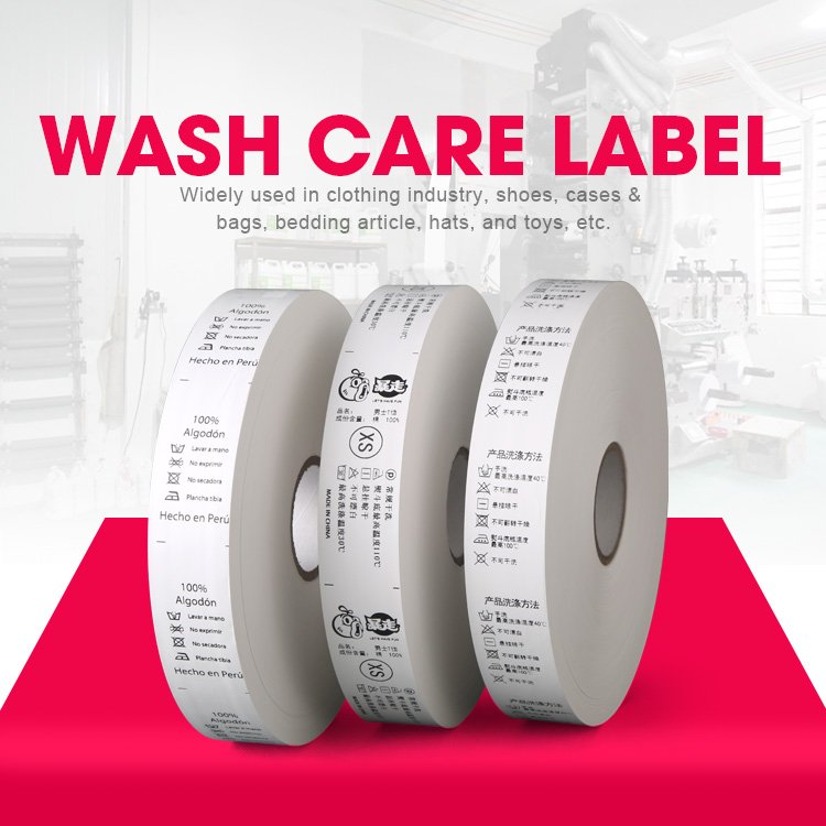 For garment industry washable thermal transfer printing blank satin clothing label