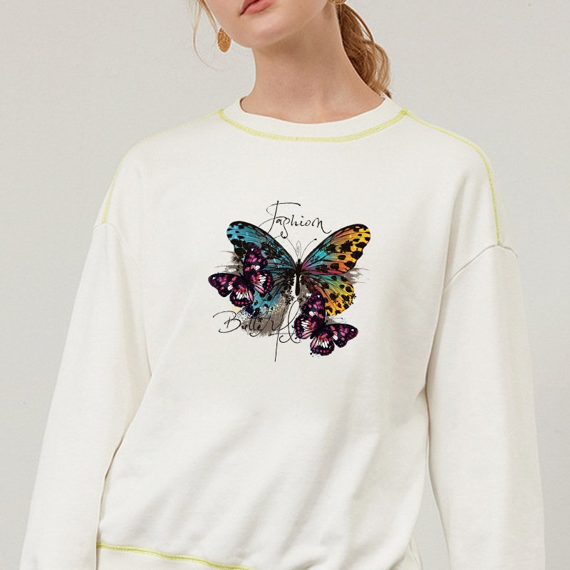 Fashion design Butterfly dtf transfers dtf logo ready to press heat transfer dtf heat transfer printed t-shirts