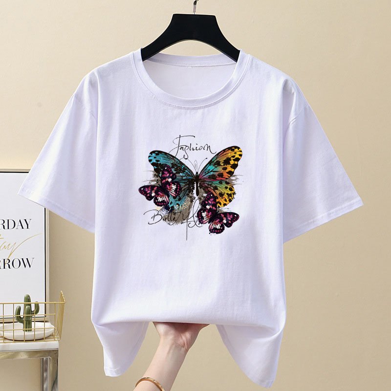 Fashion design Butterfly dtf transfers dtf logo ready to press heat transfer dtf heat transfer printed t-shirts