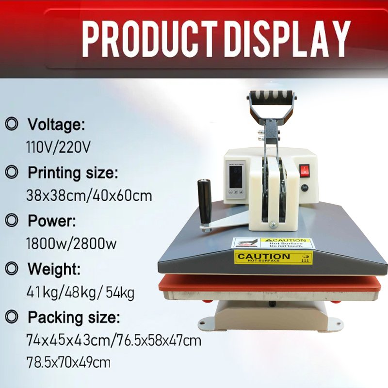 Cowint 2023 automatic 16x24 inch industrial machine sublimation tshirt fabric heat press machine for t shirt