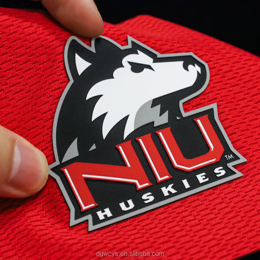 Factory Price Custom 3D Name Logo Rubber Patches Screen Printing Heat Transfer Silicone Garment Sticker Labels