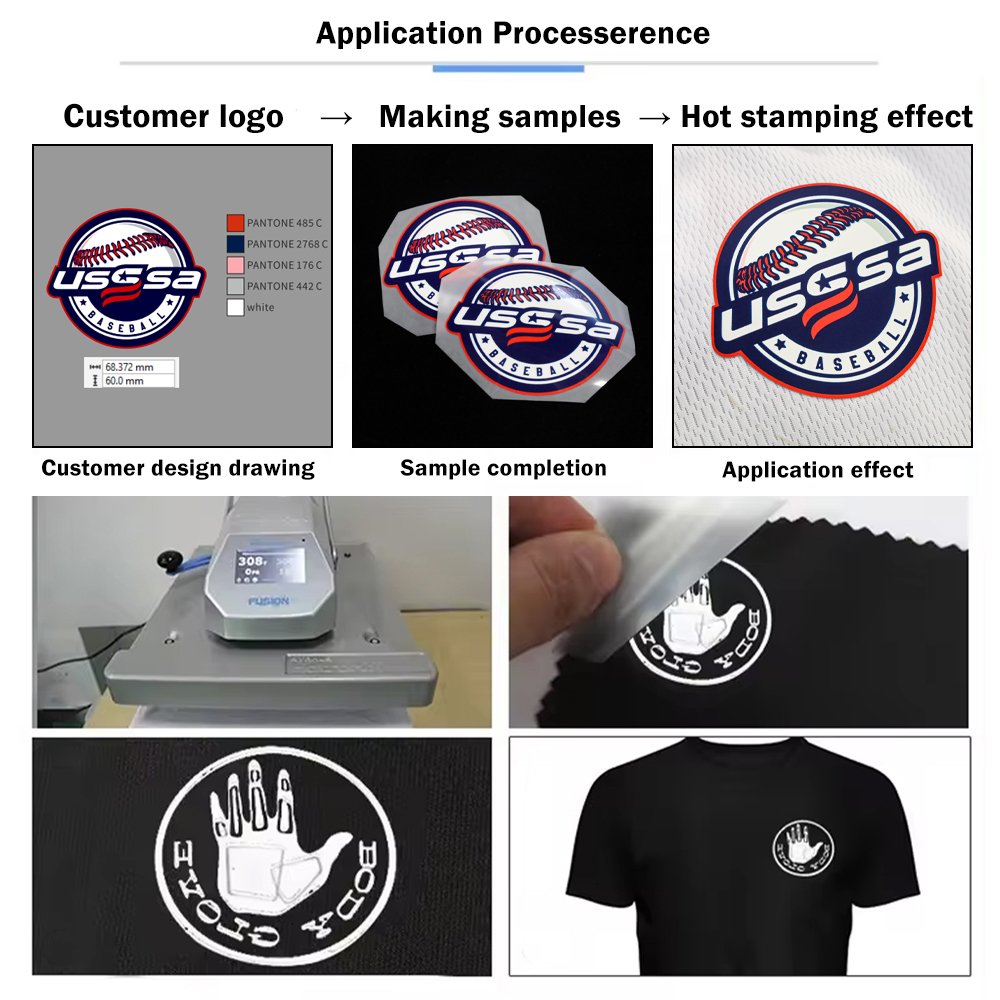 Factory Price Custom 3D Name Logo Rubber Patches Screen Printing Heat Transfer Silicone Garment Sticker Labels