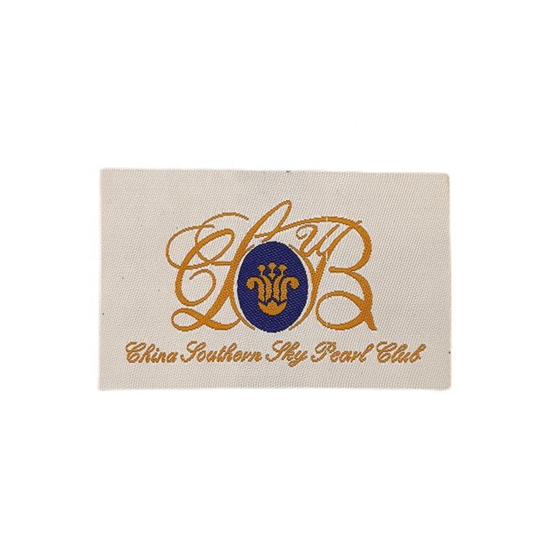 Custom Logo Woven Tag Neck Label Factory Wholesale Iron on Woven Label for Clothing