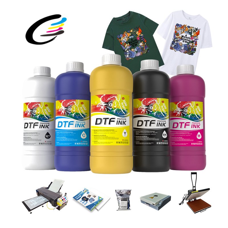 Fcolor Manufacture 1L CMYKWW DTF Ink For Inkjet Printers Ink DTF Ink 1000ml