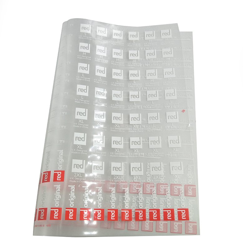 Wholesale Custom Logo Printed soft pvc label size label iron on dtf transfer designs heat transfer neck labels clothing tag
