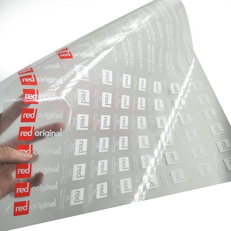 Wholesale Custom Logo Printed soft pvc label size label iron on dtf transfer designs heat transfer neck labels clothing tag