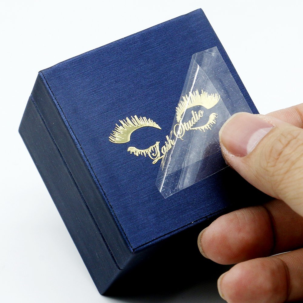 Custom Size Accepted High Quality Washable Cold Pressed Transfer Printing Die Cut Gift Box Front Cold Transfer Label
