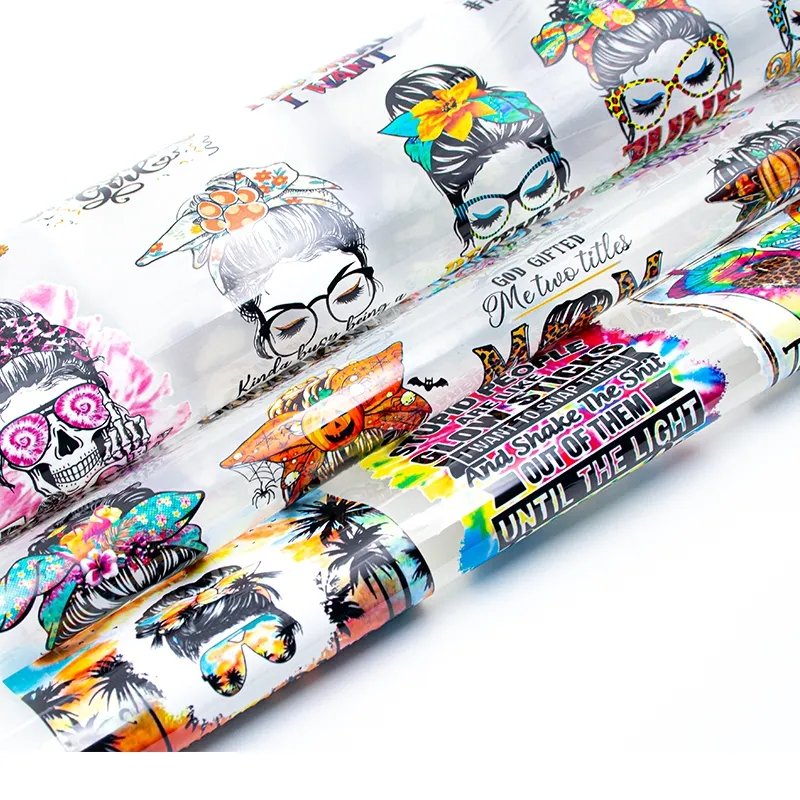 custom screen print transfers tshirt stickers designs full color DTF heat transfer printing for clothing wholesale