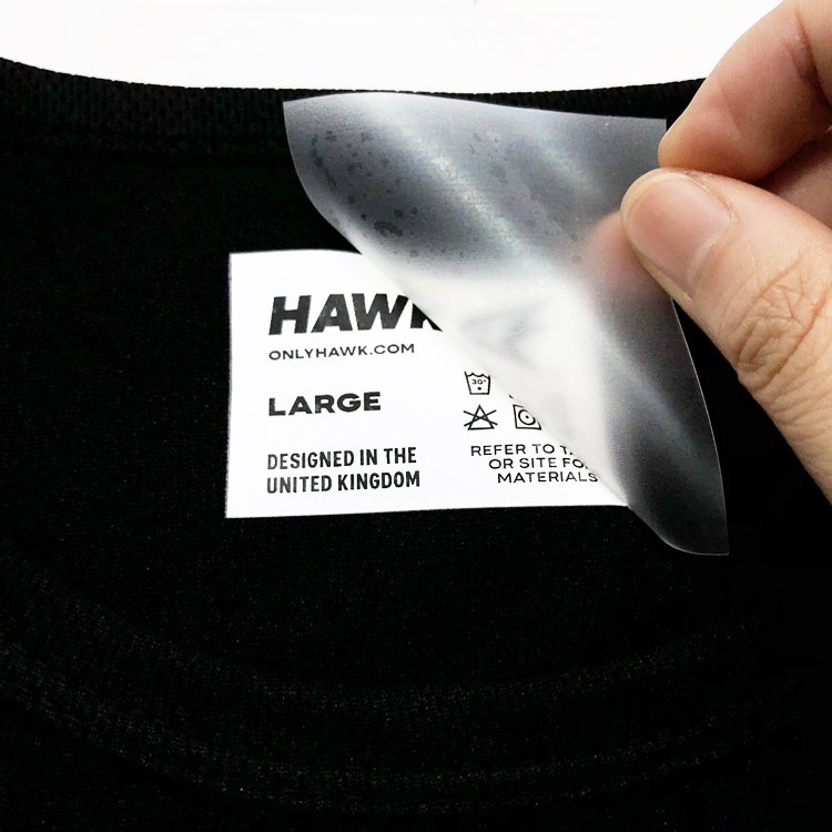 Custom Heat Transfer Printed Label Washable T-Shirt Neck Tagless Label With Brand Logo