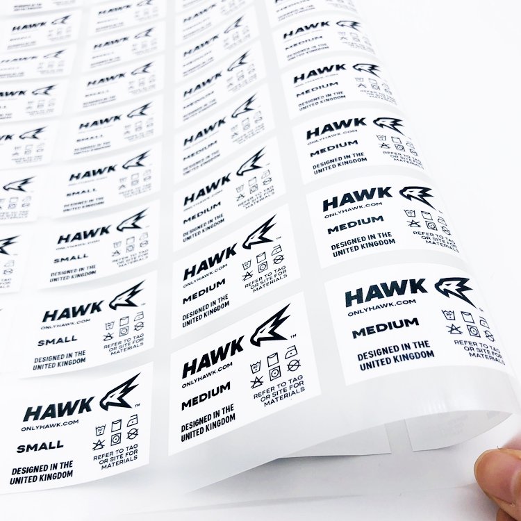 Custom Heat Transfer Printed Label Washable T-Shirt Neck Tagless Label With Brand Logo