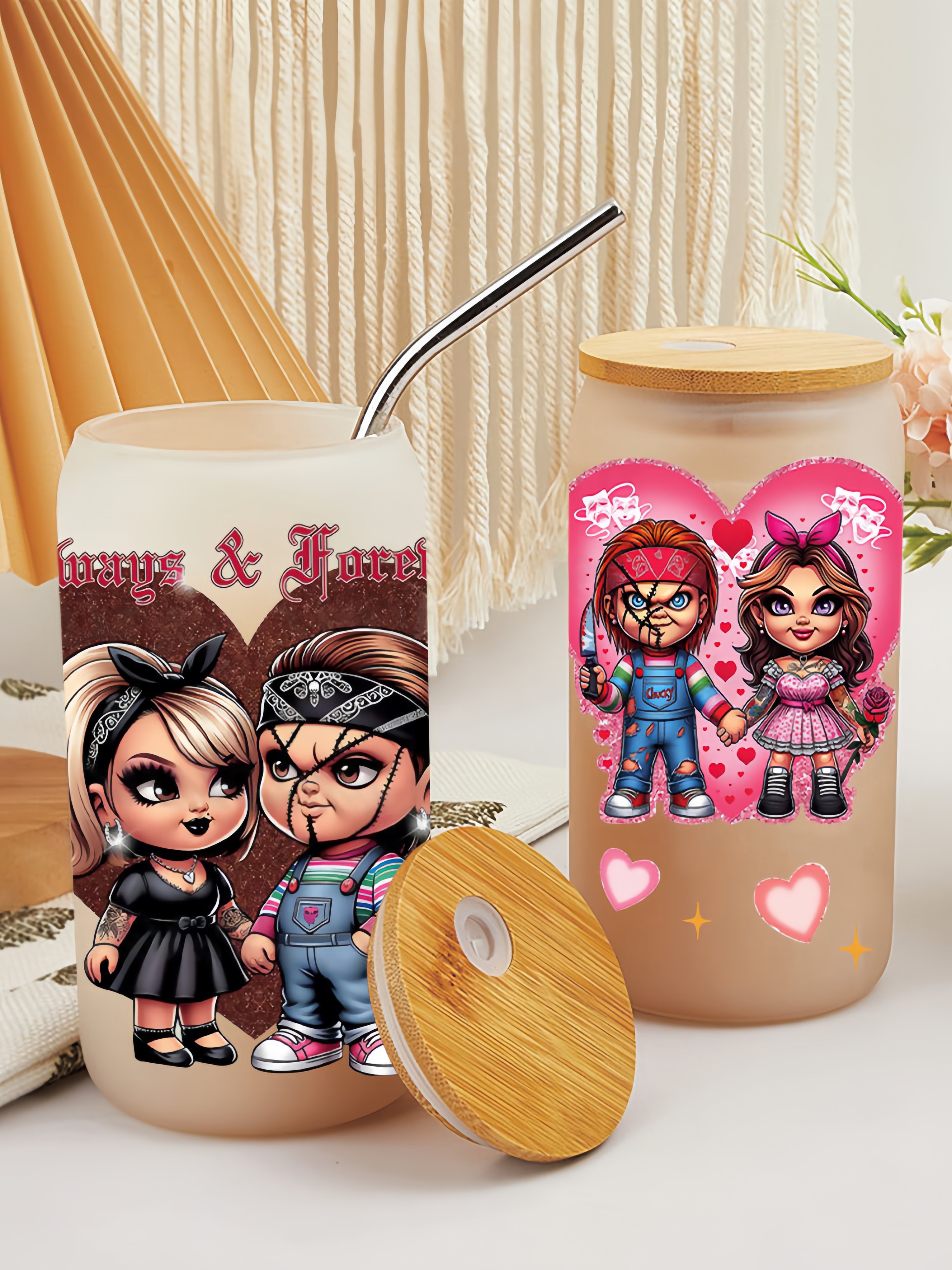Wholesale custom 16oz Transparent Glass Cup Wrap fashion logo Waterproof UV DTF Cup Wrap Transfers Design Printing