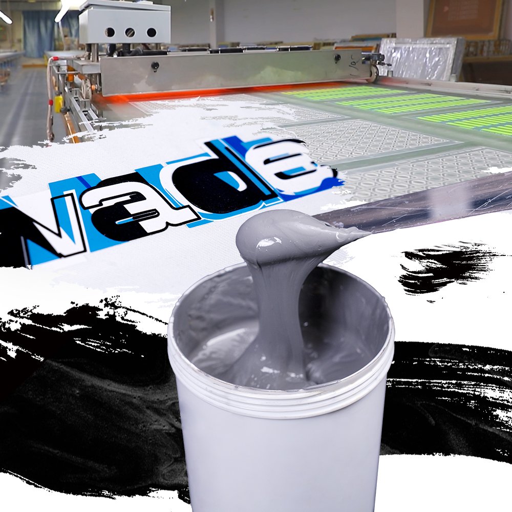 Oil and solvent resistant silicon ink screen printing heat transfer printing ink plastisol ink